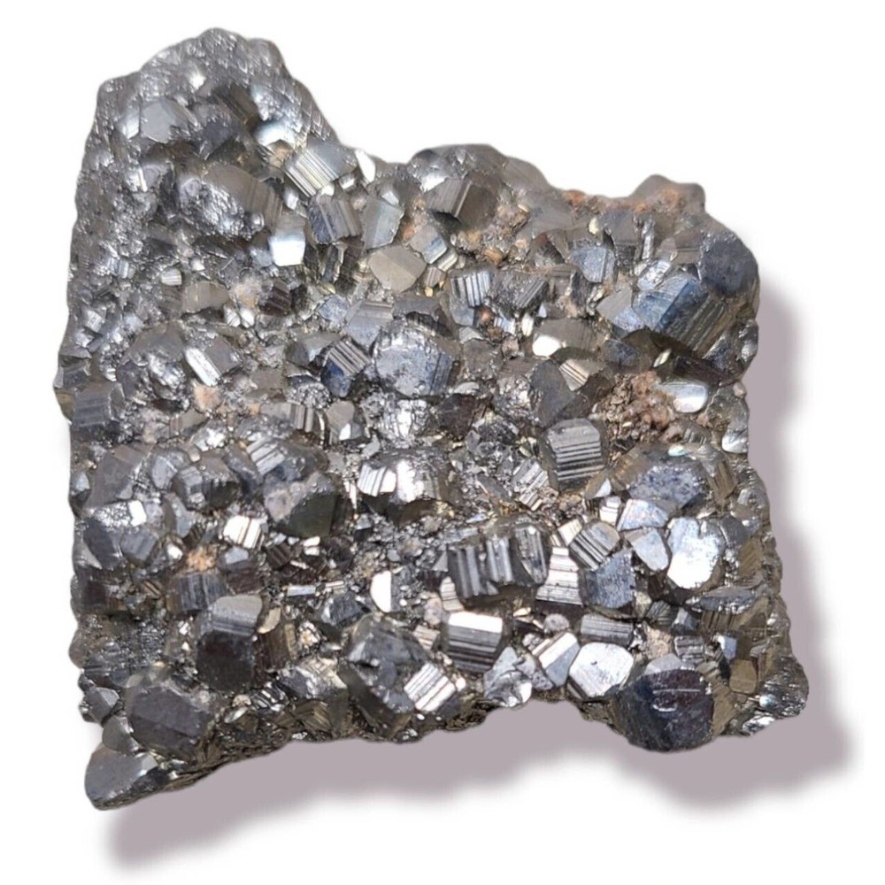 2 x 1-5/8" PYRITE Cube Crystals Cluster - 85 grams.